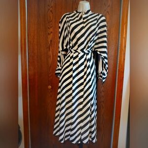 Office Maven Striped blouse dress nylon H&M